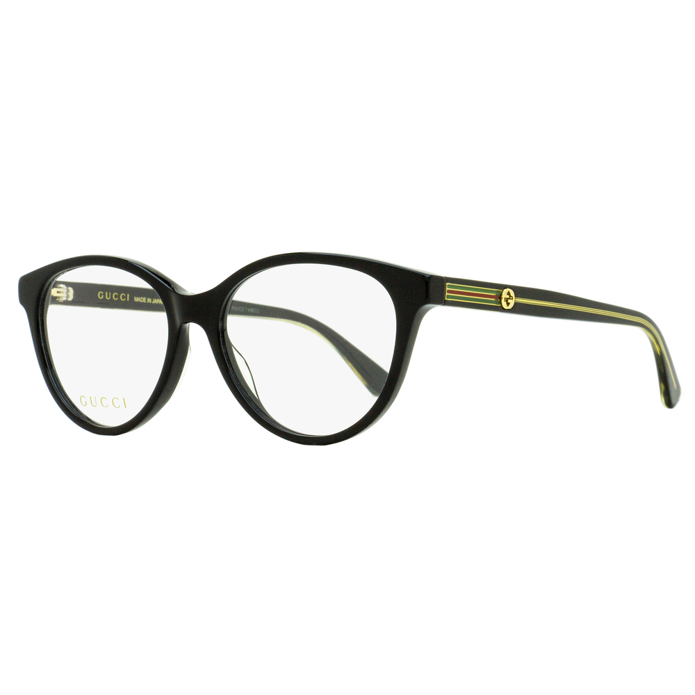 Gucci Sylvie Oval Eyeglasses GG0379O 001 Black 52mm
